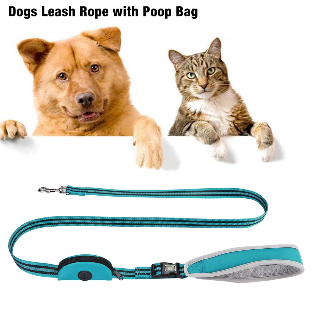 Qpets 1.5m Dog Belt for Small Dogs with Poop Bag Zipper Organizer Design, Nylon Rope, Leash for Dog with Comfortable Padded Hand Grip Quick Release Buckle for Walking Slip Leash Qpets 1.5m Dog Belt for Small Dogs with Poop Bag Zipper Organizer Design, Nylon Rope, Leash for Dog with Comfortable Padded Hand Grip Quick Release Buckle for Walking Slip Leash